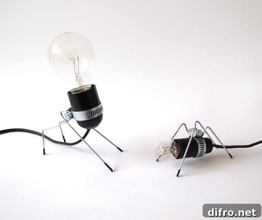 Modest bug lamp design