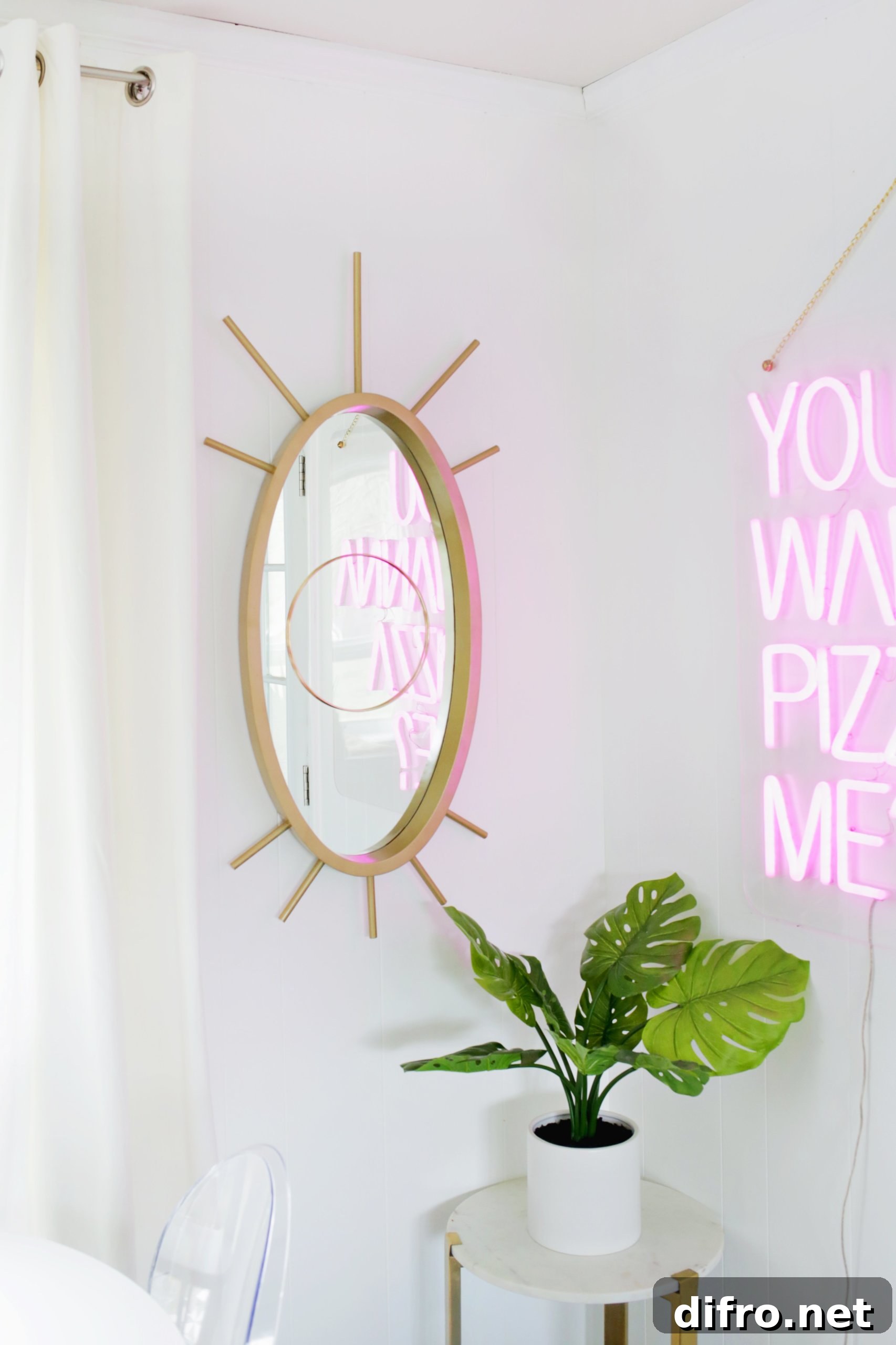 DIY wooden eye mirror