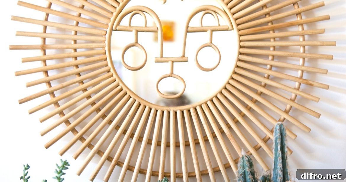 Sun face mirror