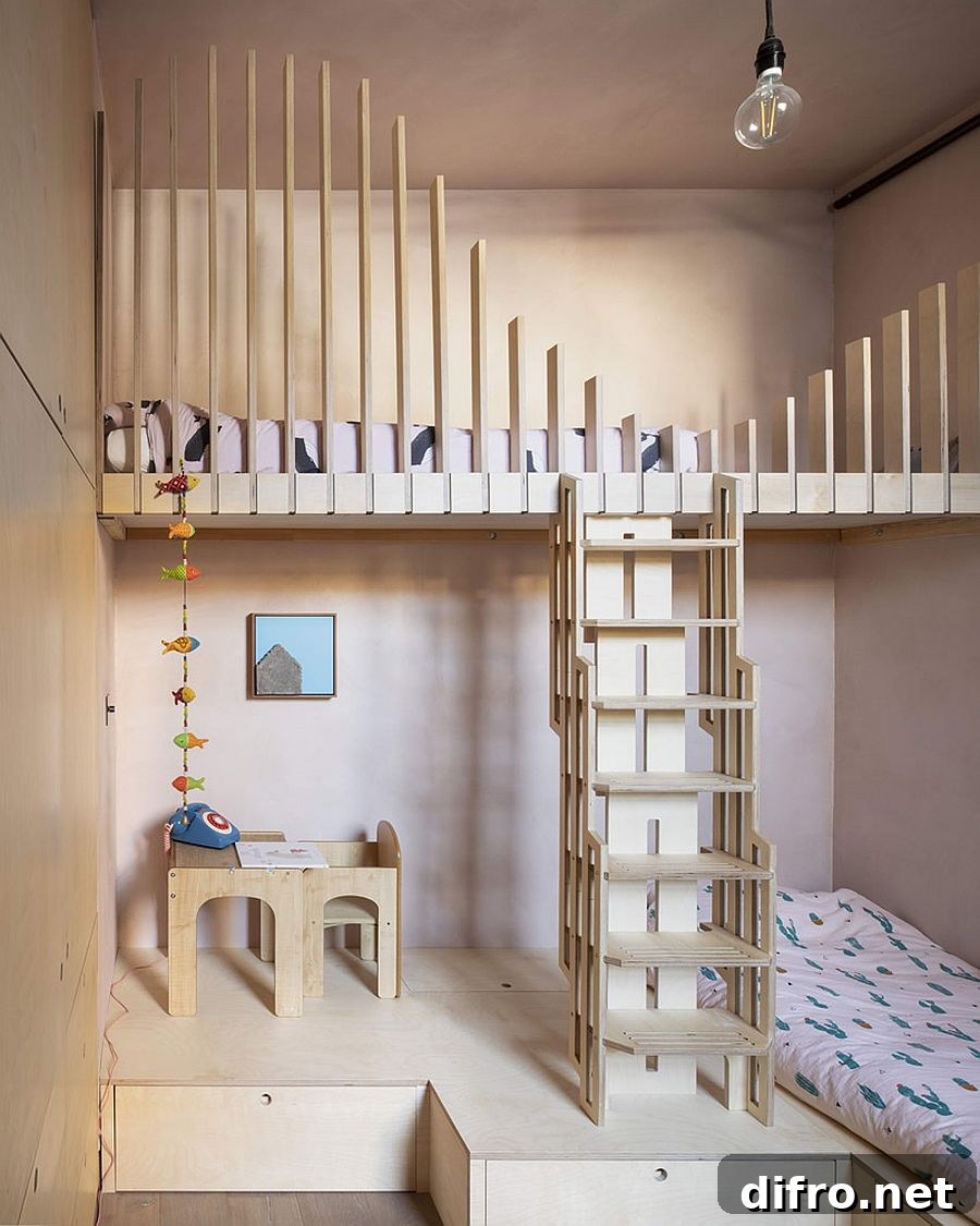 Bunk beds in the kids' room