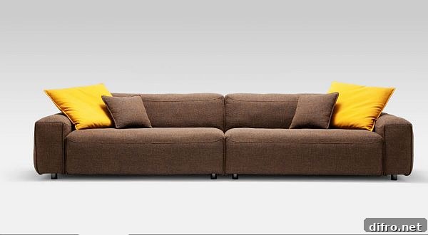 Rolf Benz MIO modular elements assembled into a corner sofa