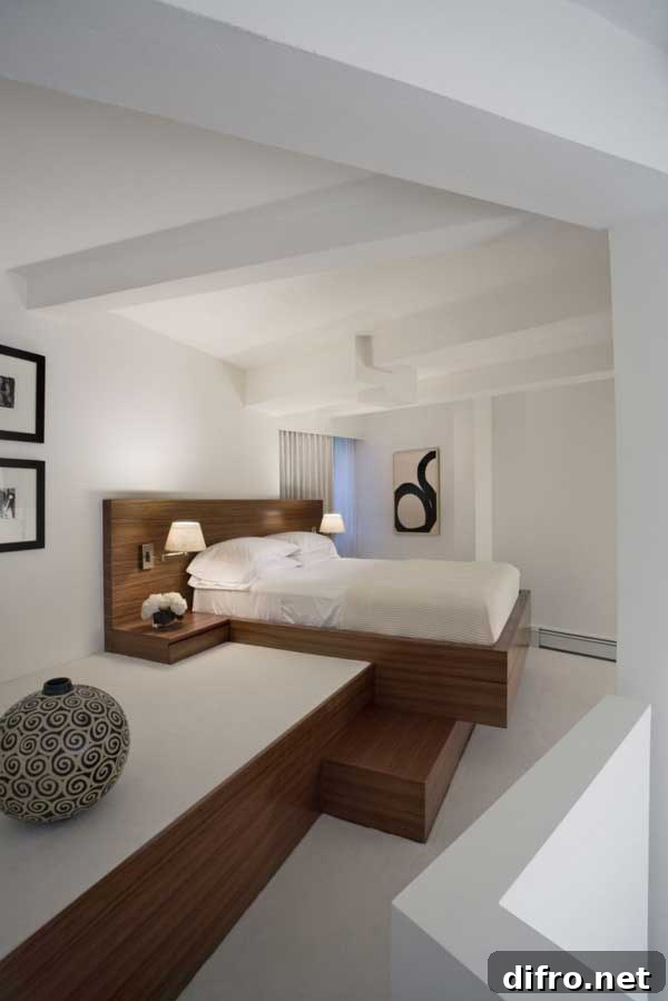 Modern fixtures and simple palette
