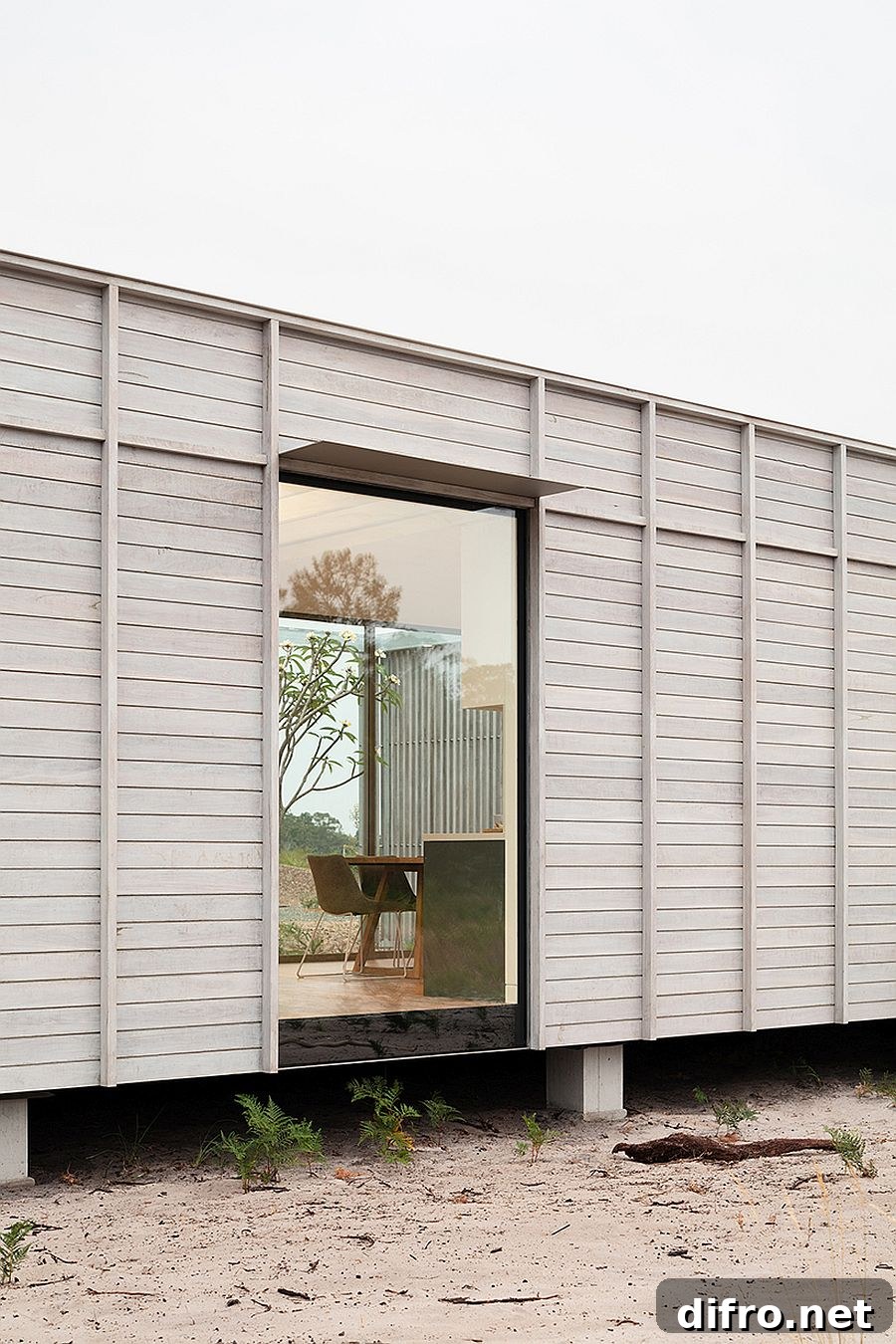 Simple yet cleverly placed openings in the prefab can be altered depending on necessity