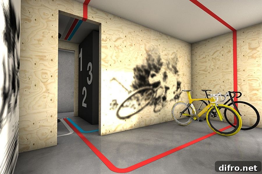 Home gym and locker area