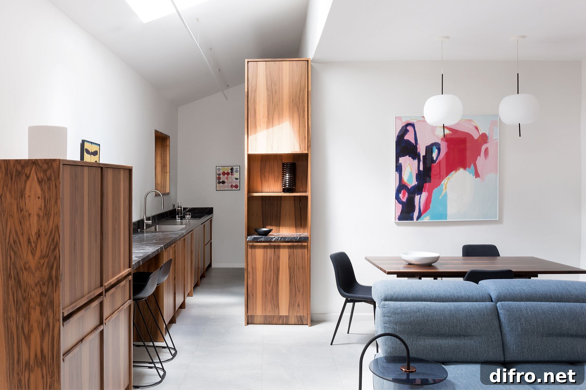 Open plan living area inspired by surrounding landscape