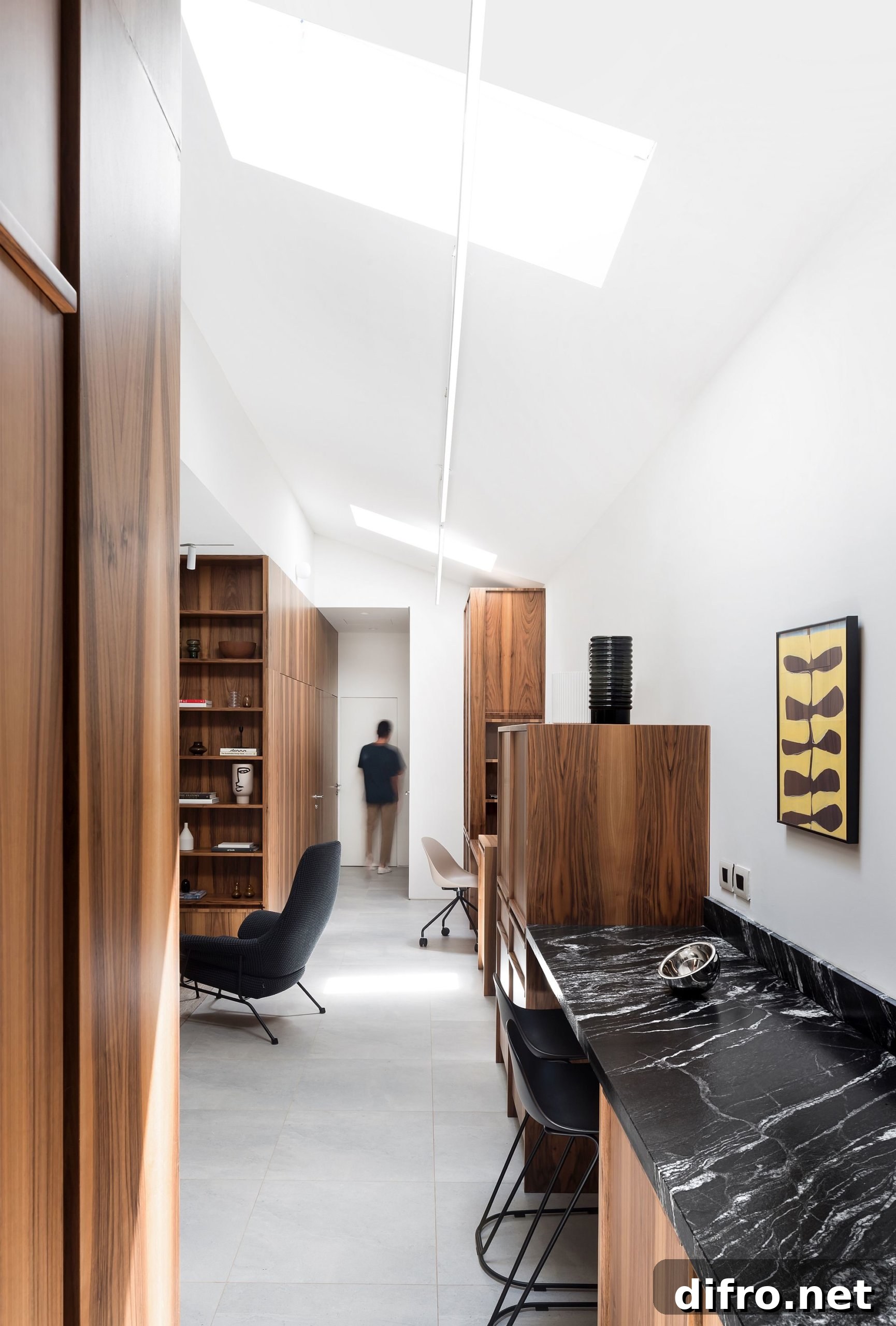 Natural black worksurface in the kitchen