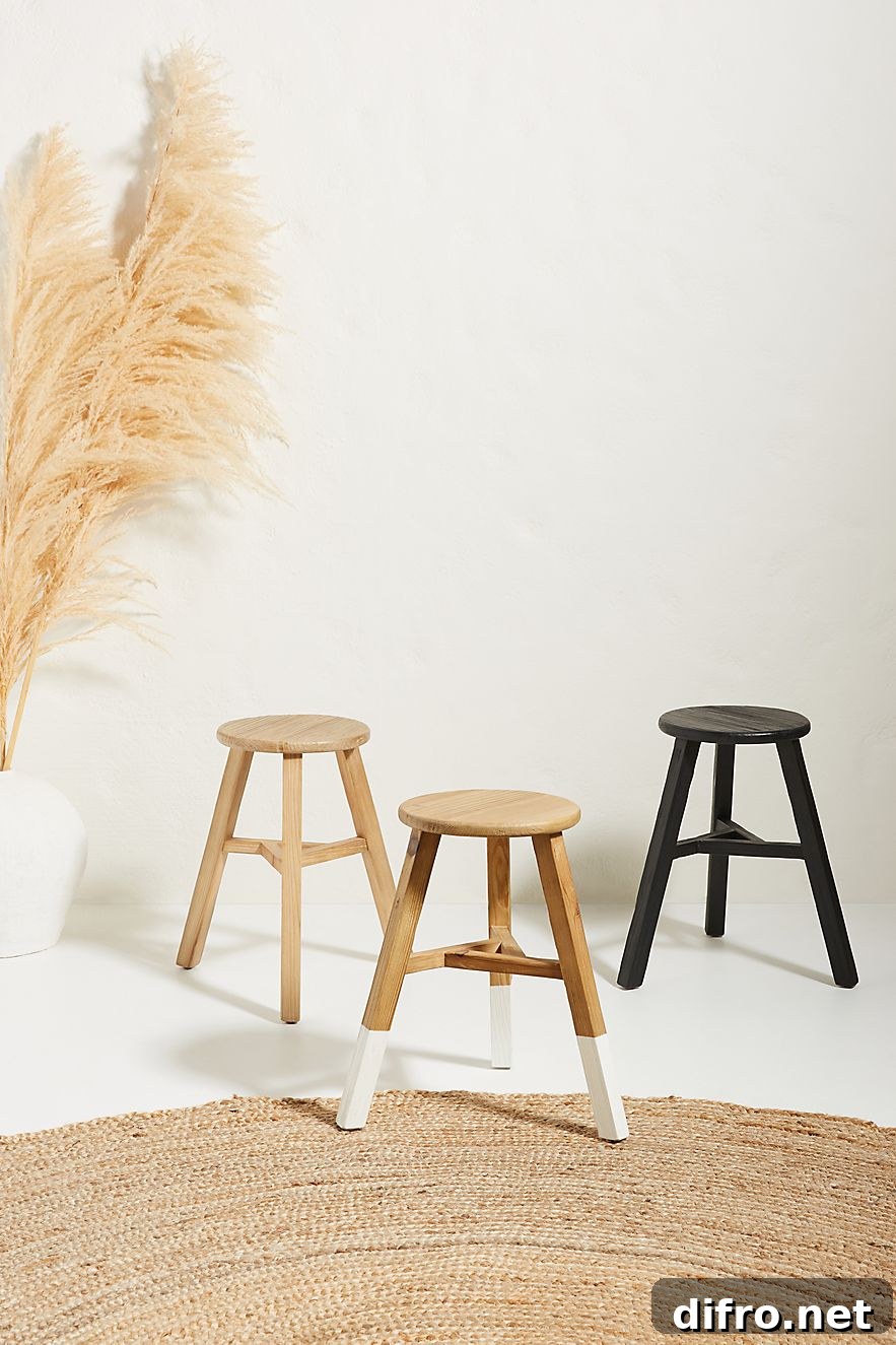 Reclaimed pine stool