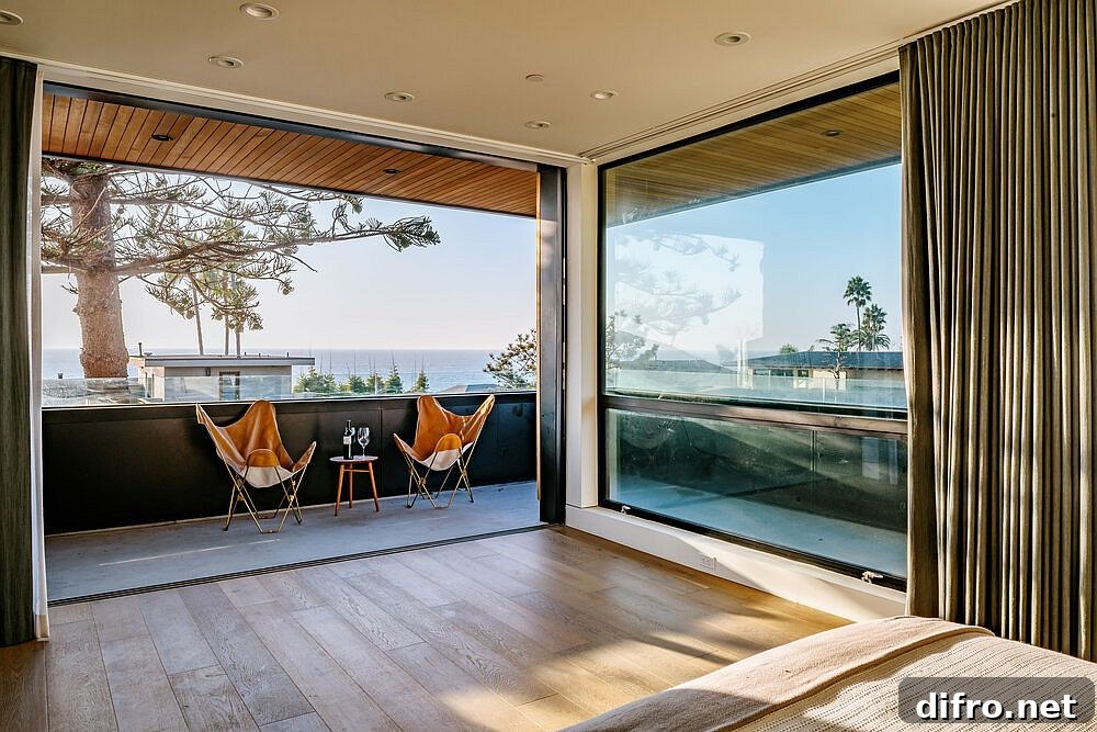 Bedroom balcony with ocean view