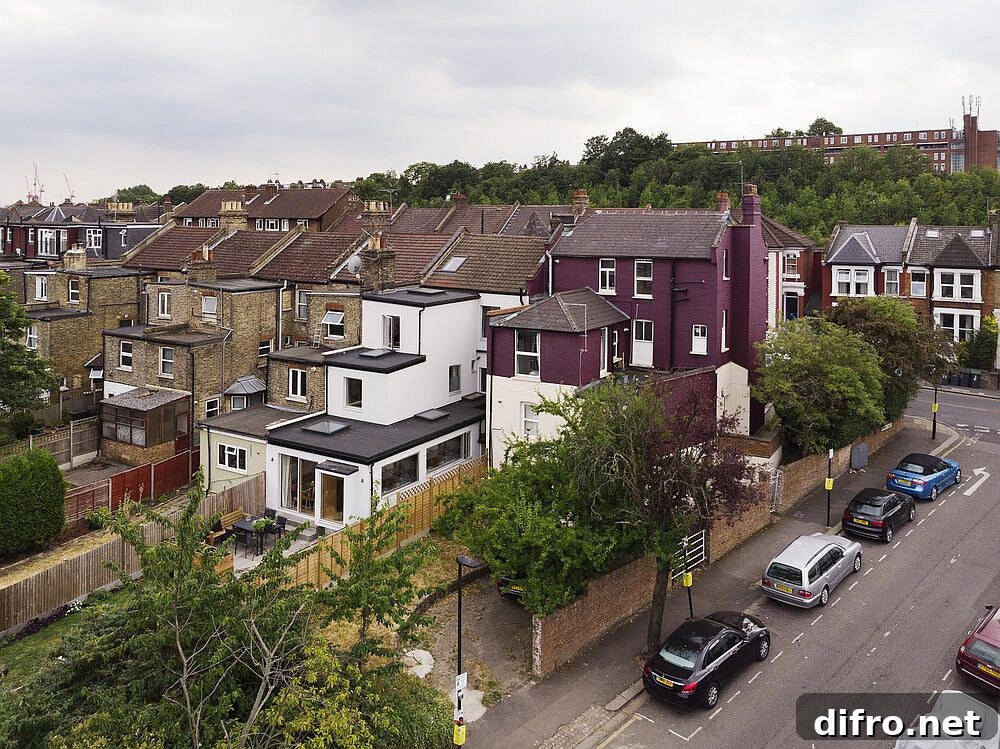 Contemporary makeover visible from a distance