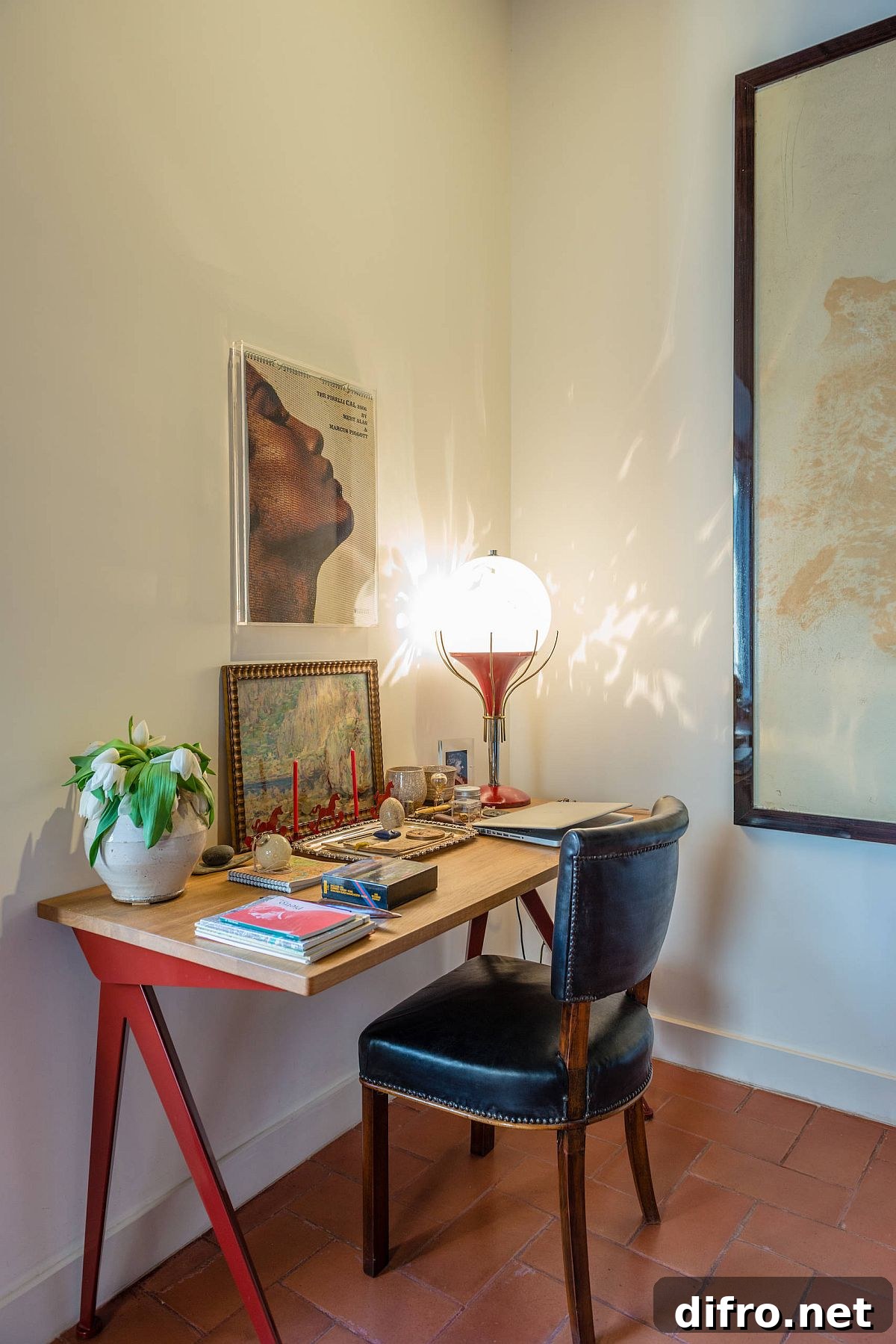 Lighting impact in a small eclectic home office