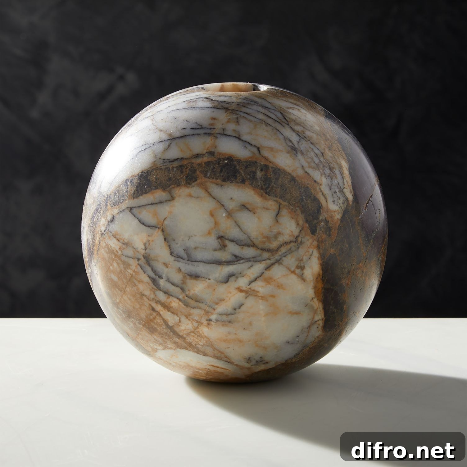 Sculptural marble vase