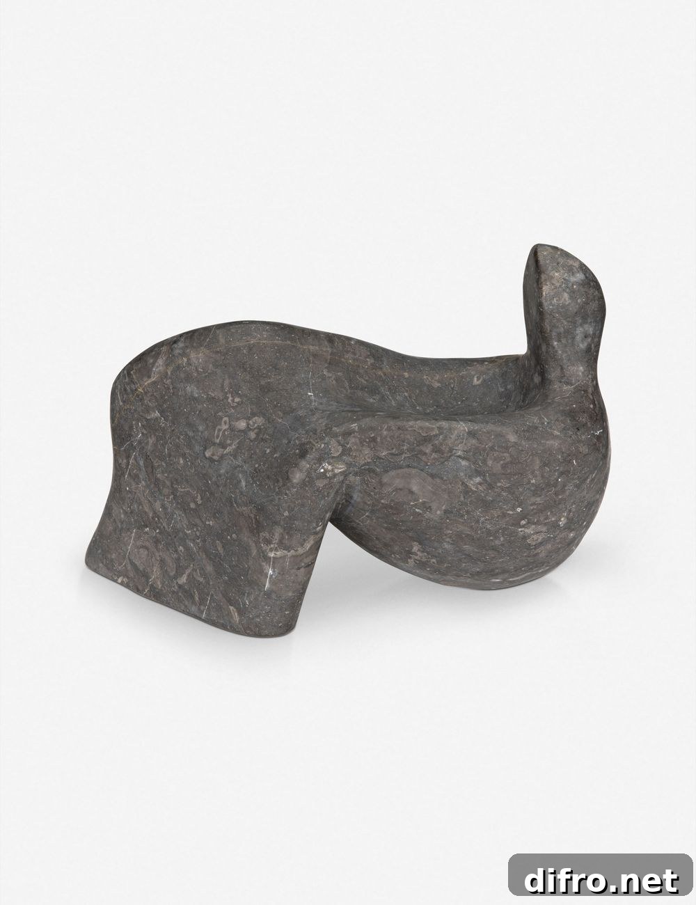 Black marble sculptural object
