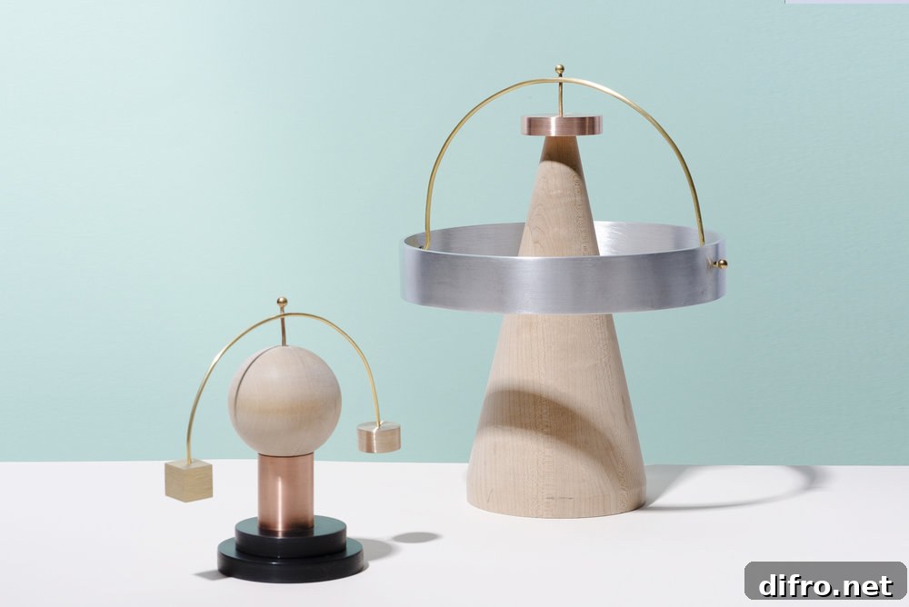 Tabletop mixed-material sculptures