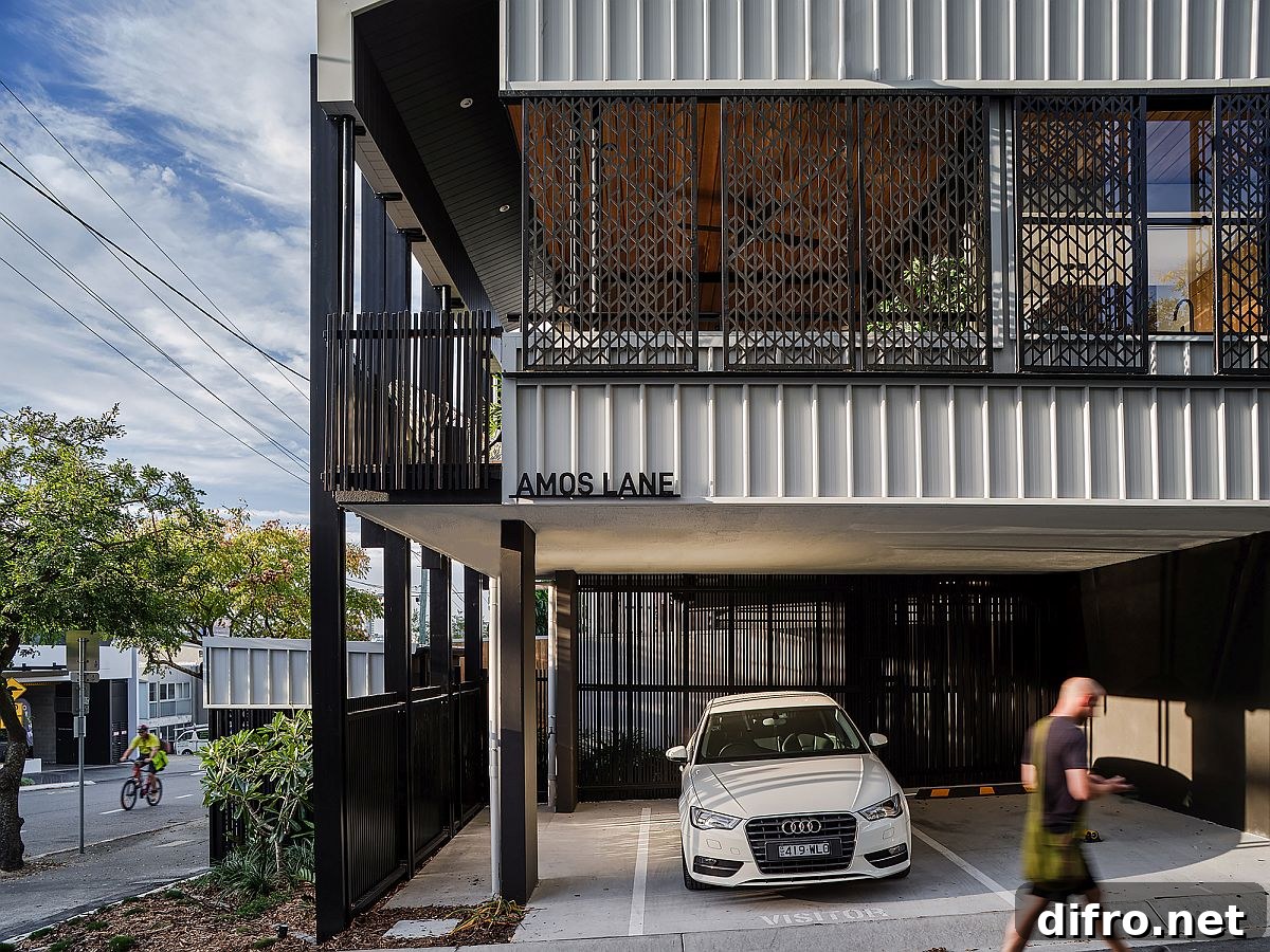 Ground level with parking space