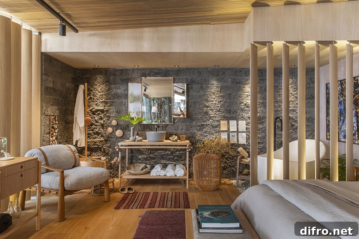 Textures and finishes throughout the house