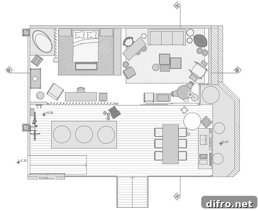 Floor plan of the Modern Forest House