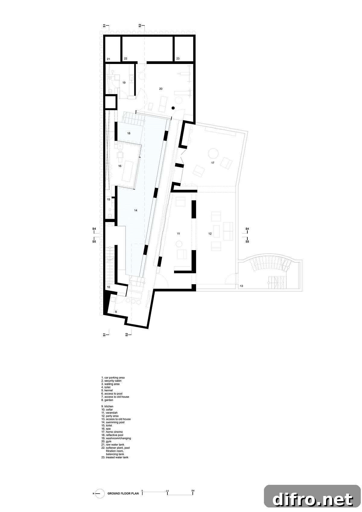 Design plan of Saar Pool & Spa for a Private Residence by Vastu Shilpa Consultants in Ahmedabad