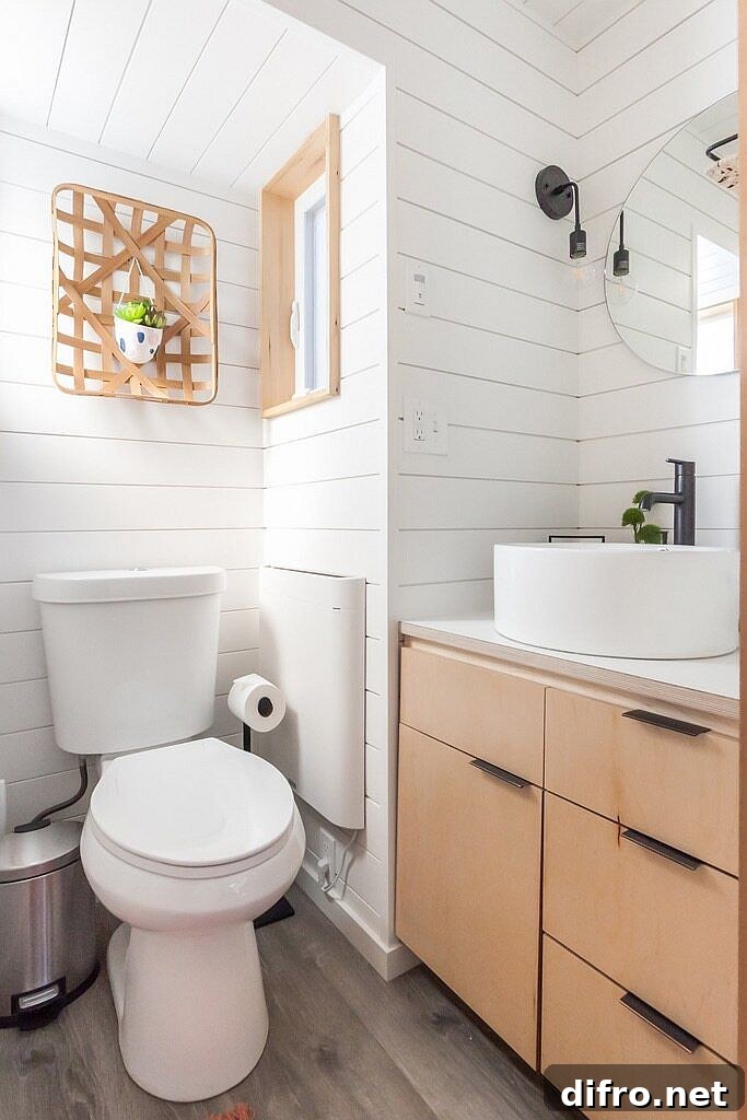 Small light-filled bathroom