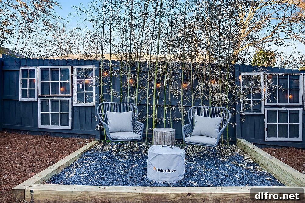 Relax in the small private yard