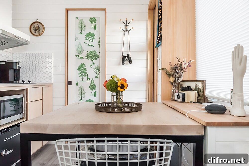 Dining area and small kitchen