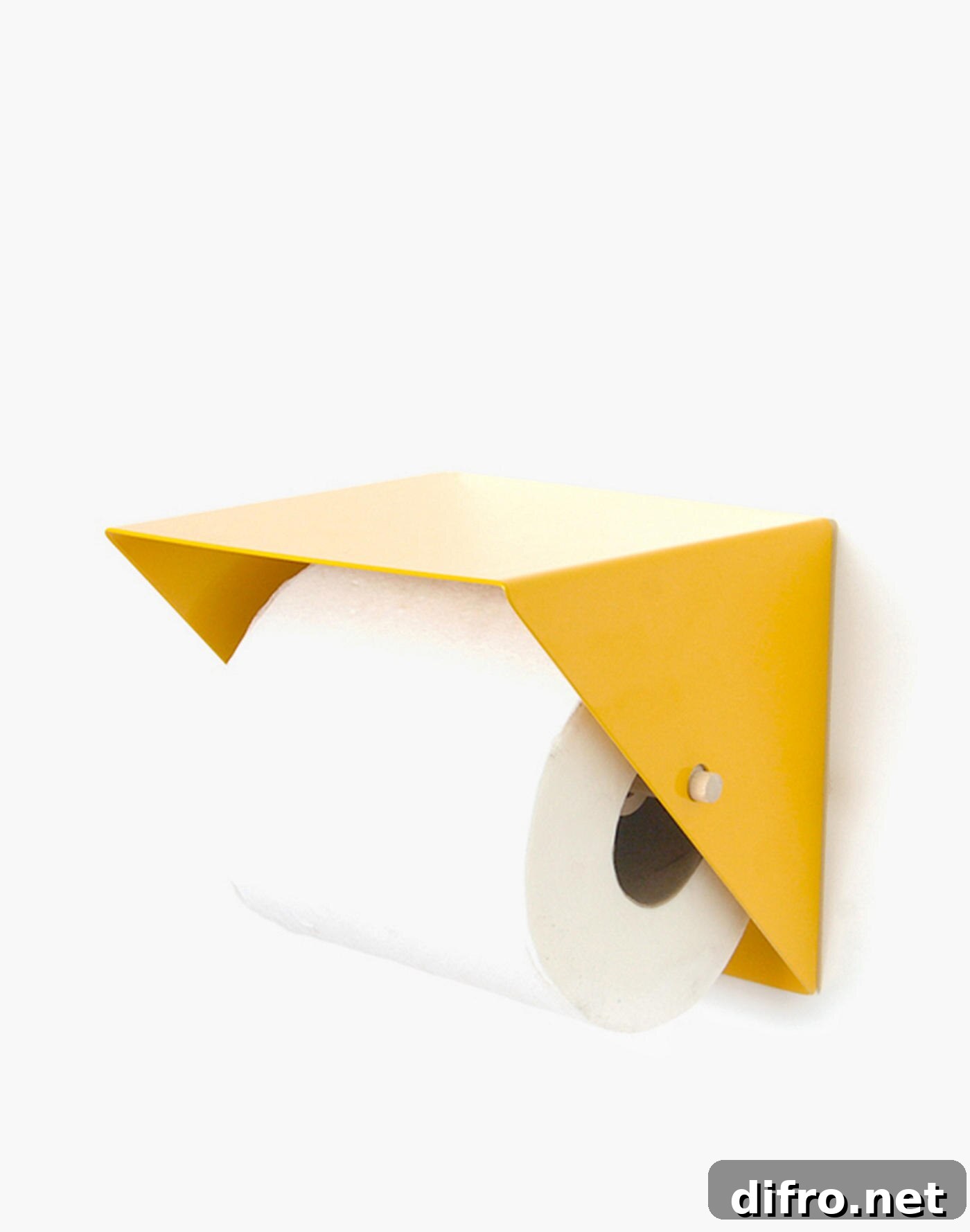 Midcentury style yellow toilet paper holder