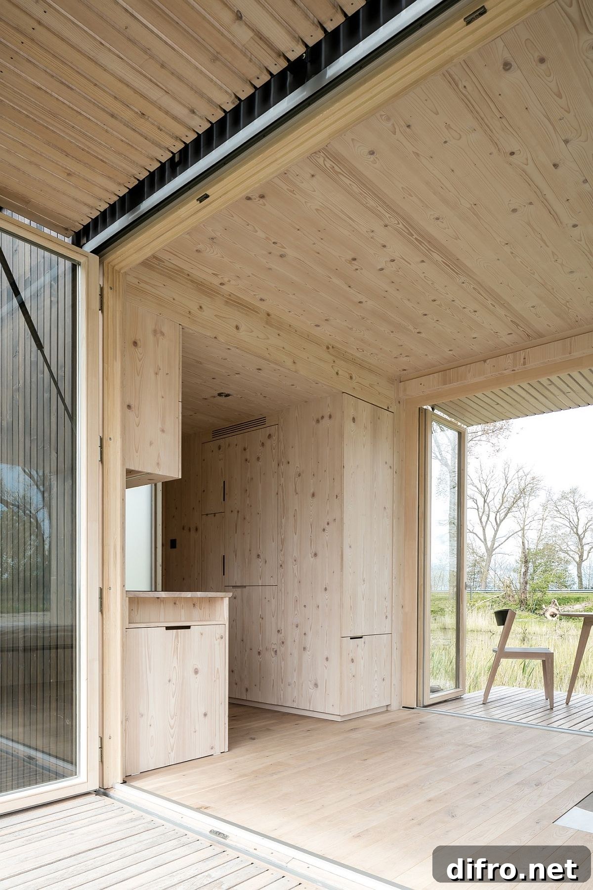 Minimalistic Ark interior with natural light