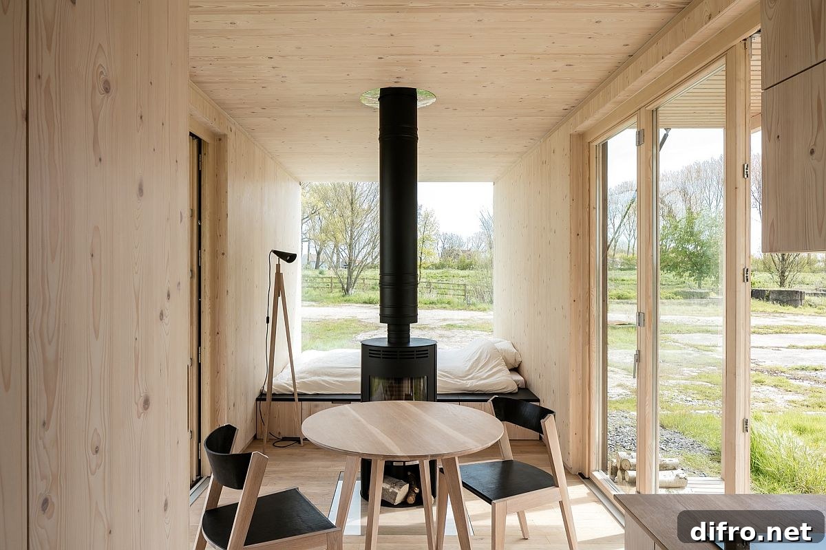 Space-savvy interior of Ark Shelter