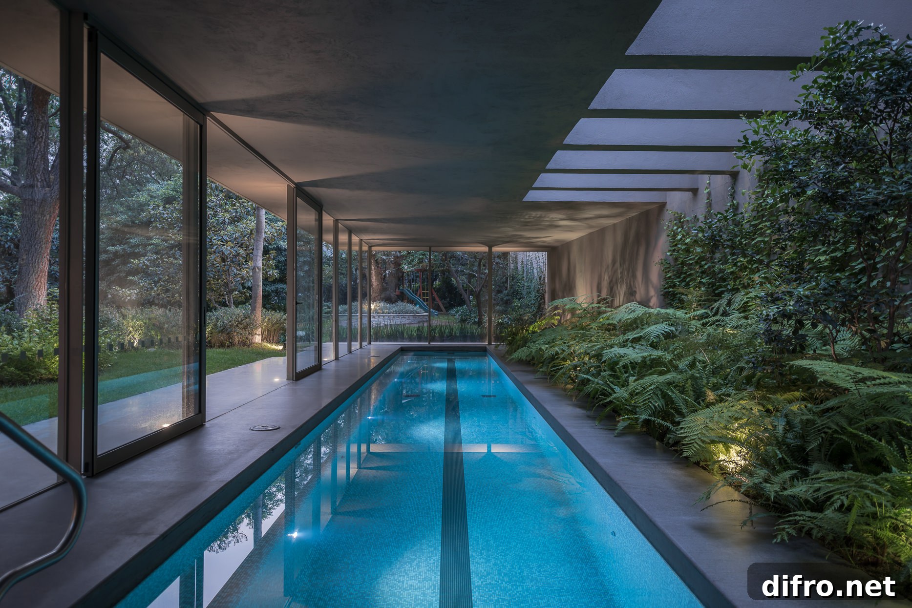 Covered indoor pool