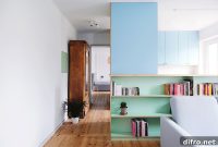 Multifunctional Wall Furniture Transforms a 1950s Apartment