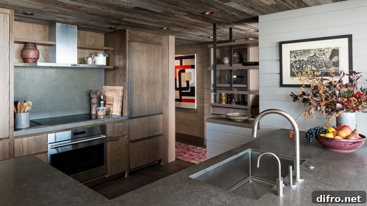 Reclaimed wood details in the kitchen