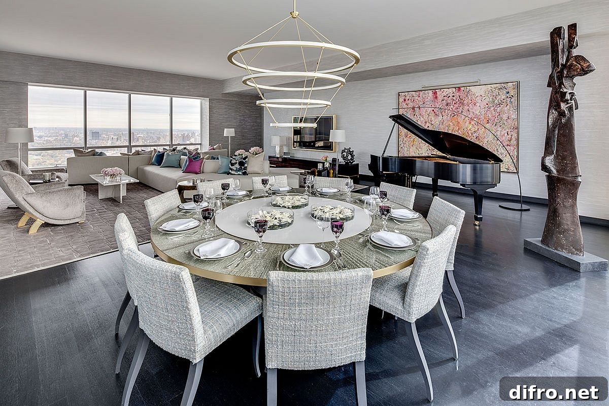 Open-plan living with city views