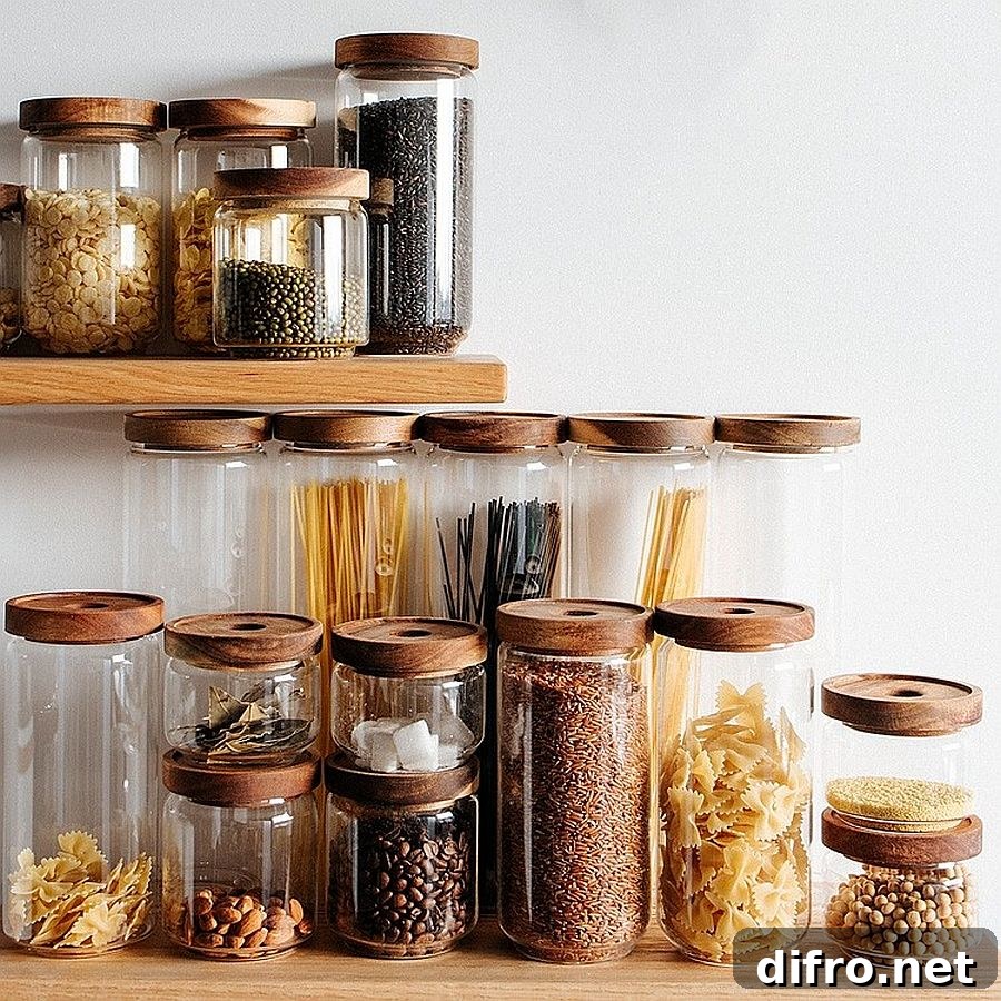 Replace cardboard boxes with jars for food storage