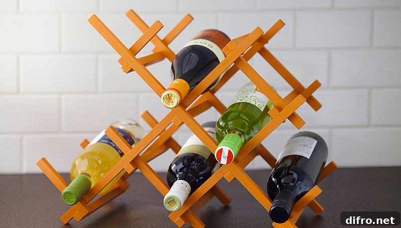 Chic DIY Countertop Wine Rack