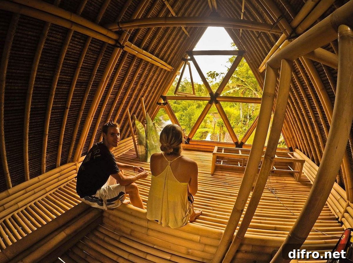 All-bamboo interior and design of Hideout Bali