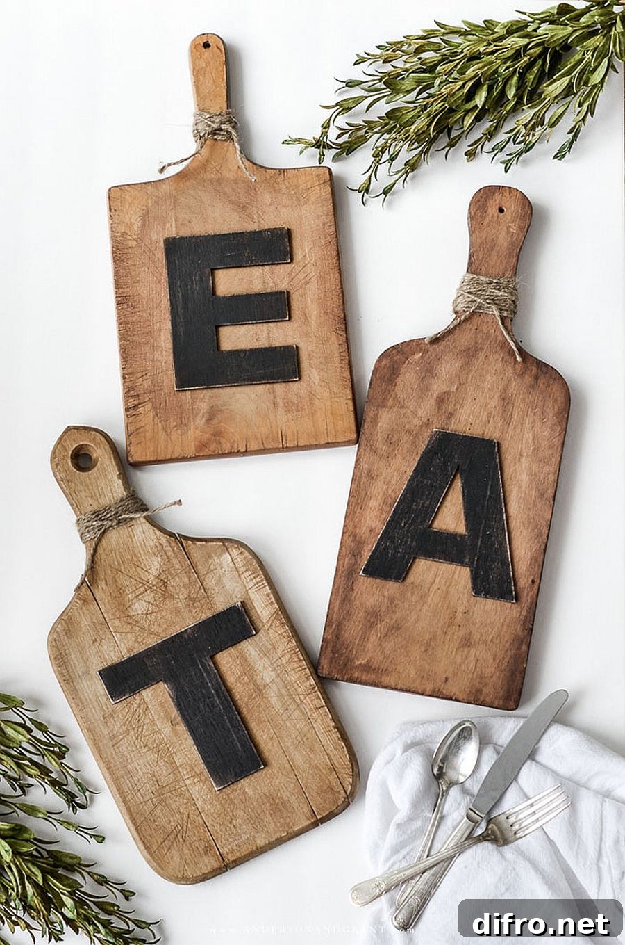 DIY cutting board wall art