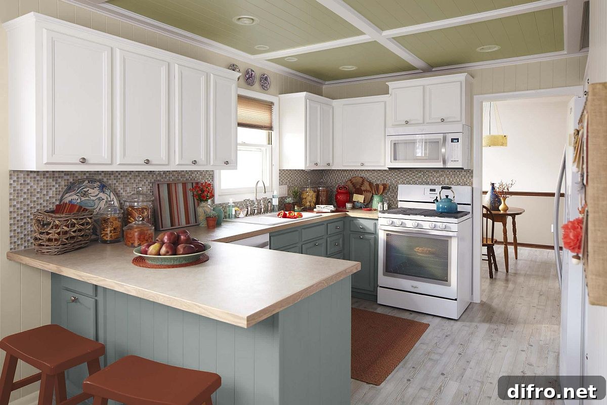 Organized kitchen with varied storage