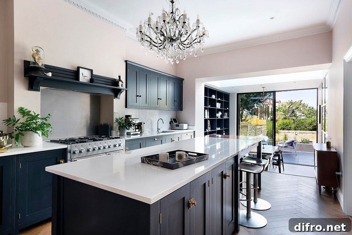 Sliding glass doors to garden