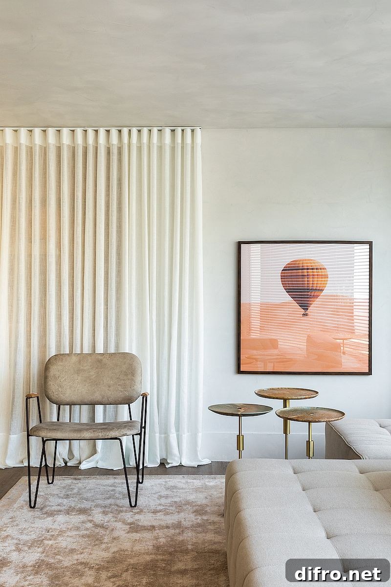 Textured walls and muted earth tones