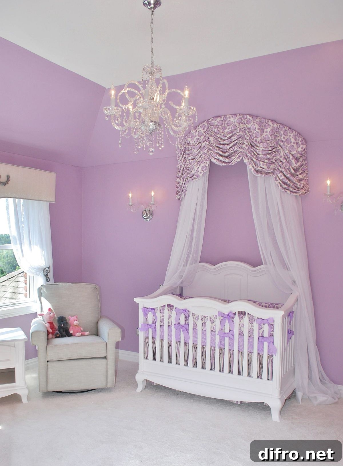 Violet nursery for a little princess