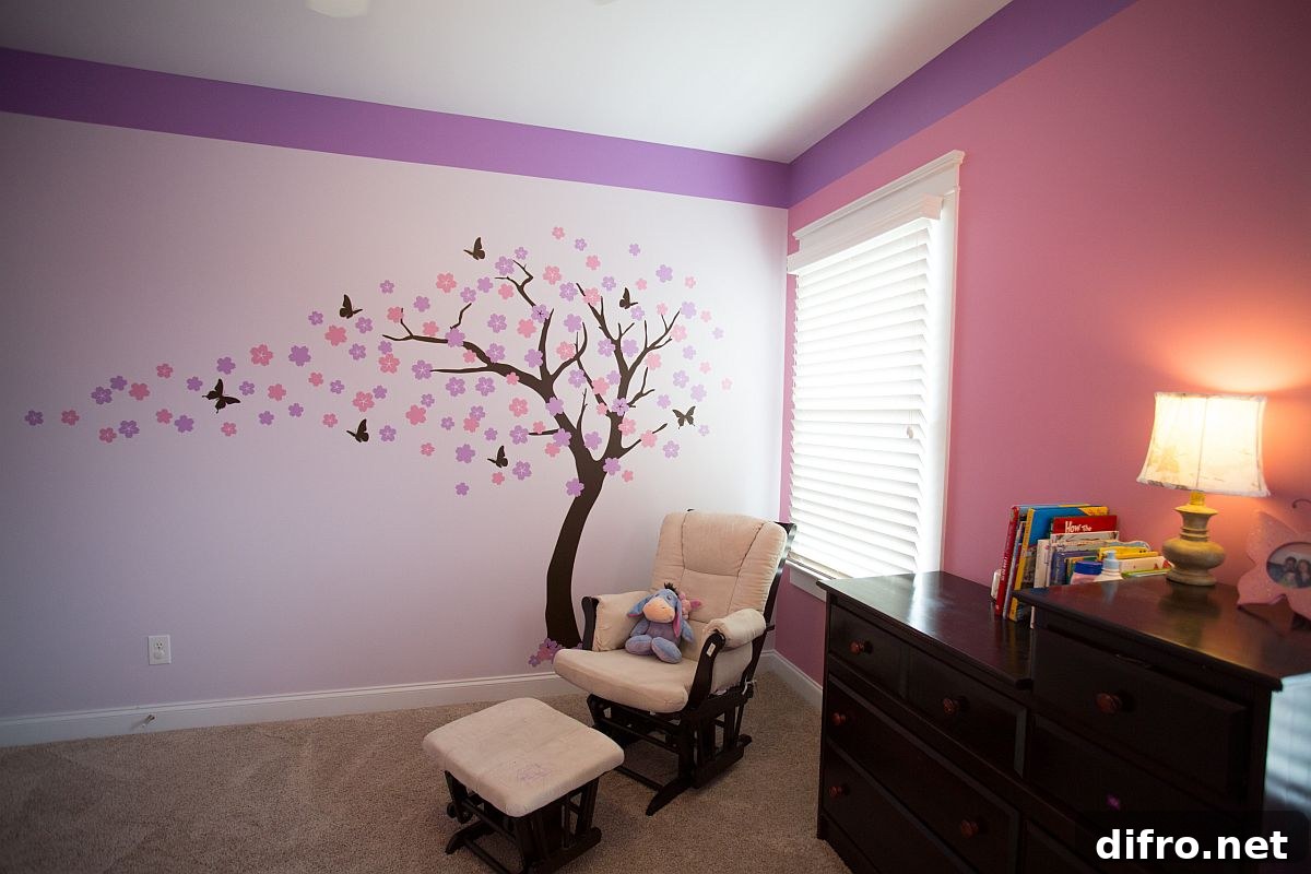 Pink and violet transitional nursery