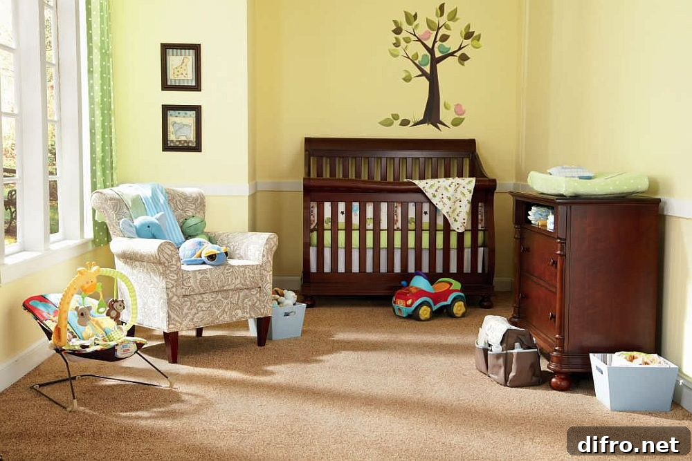 Yellow and gray nursery