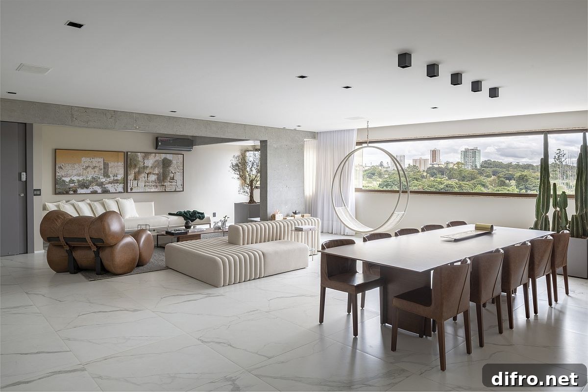 Contemporary decor in the living room
