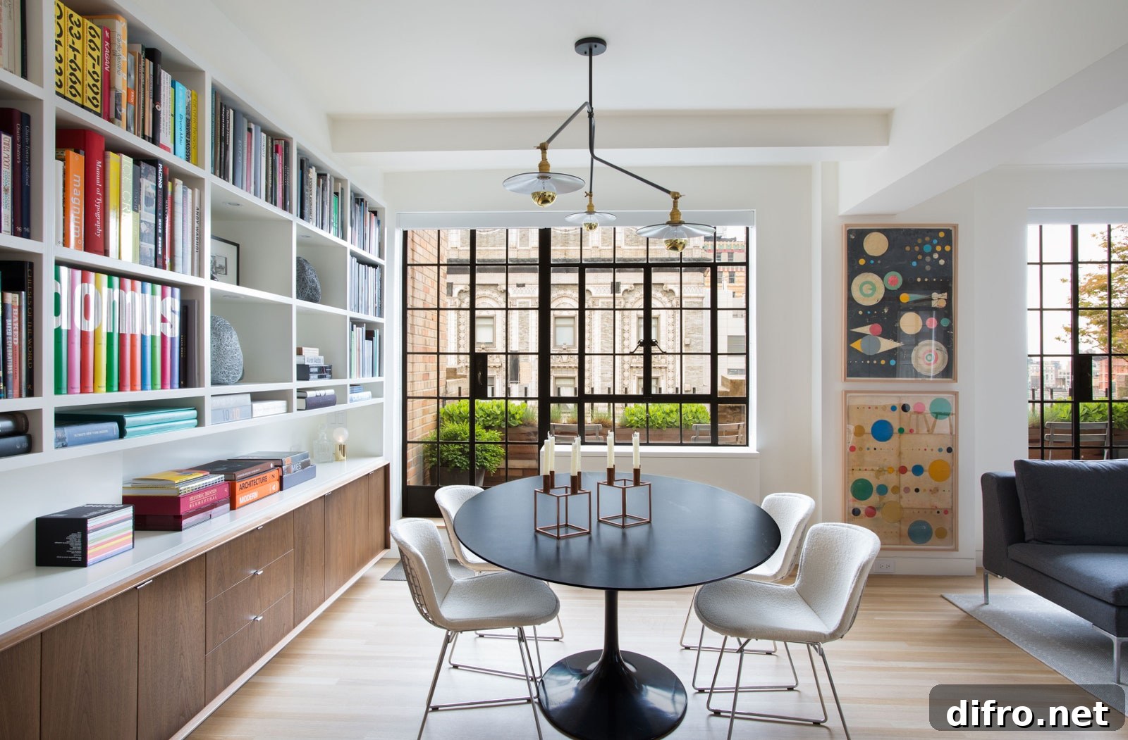 Dining space with spectacular city views