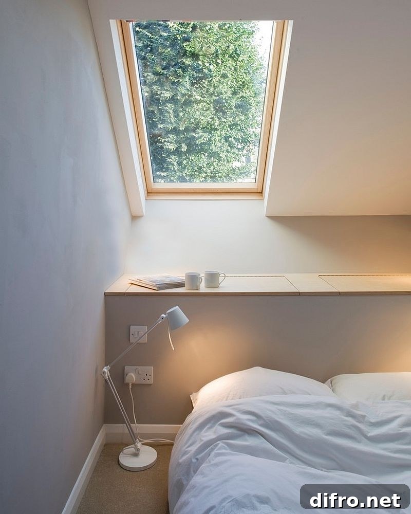 Built-in cabinets for the headboard wall