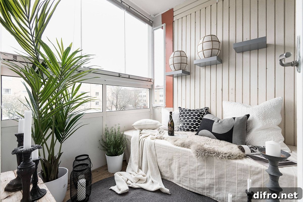 Scandinavian style sunroom