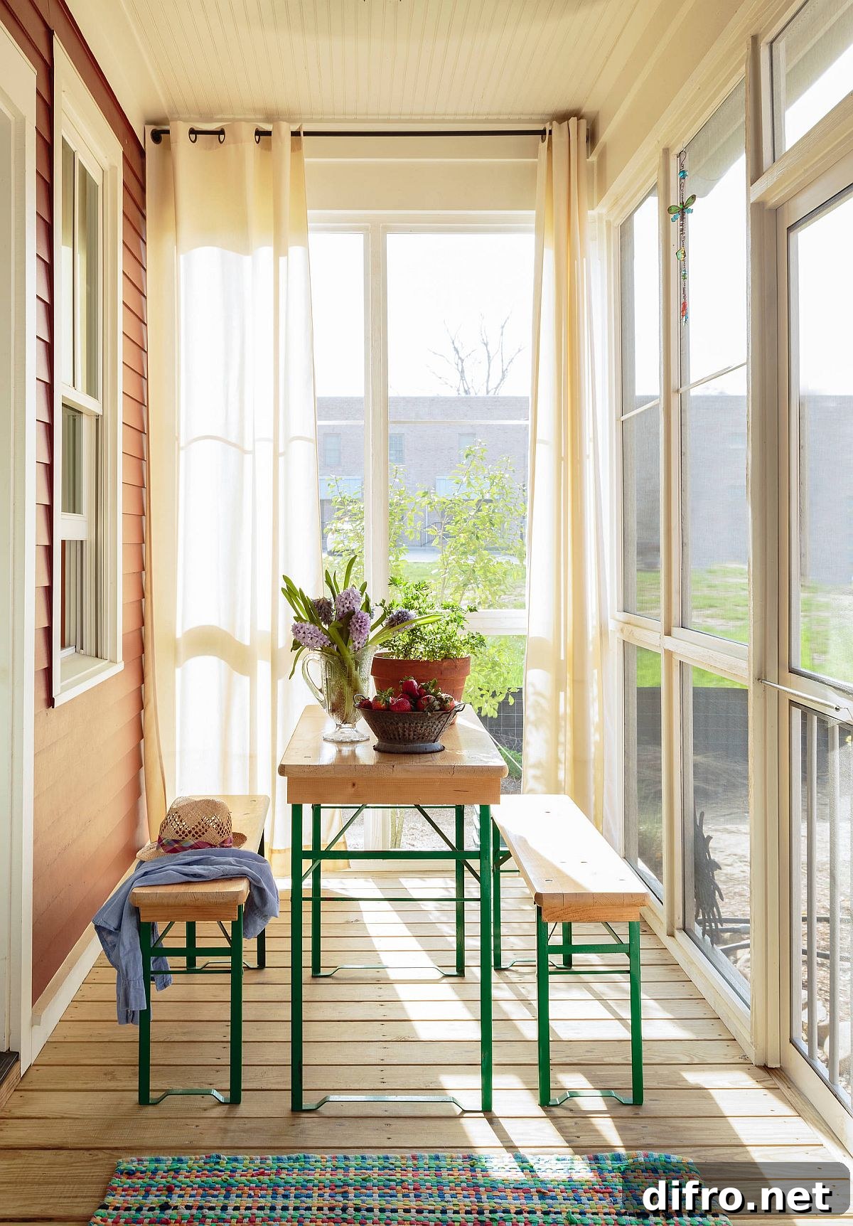 Slim screened porch conversion