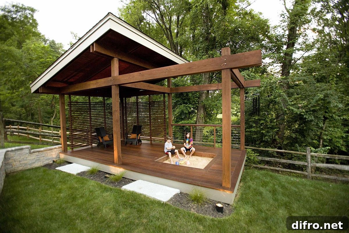 Sandbox on a deck