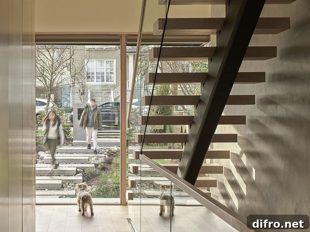 Interior view of entry and staircase