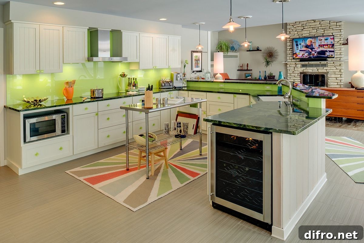 Open cart-style kitchen island suited to a modest modern kitchen