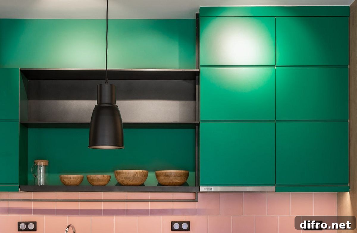 Black pendant light in apartment